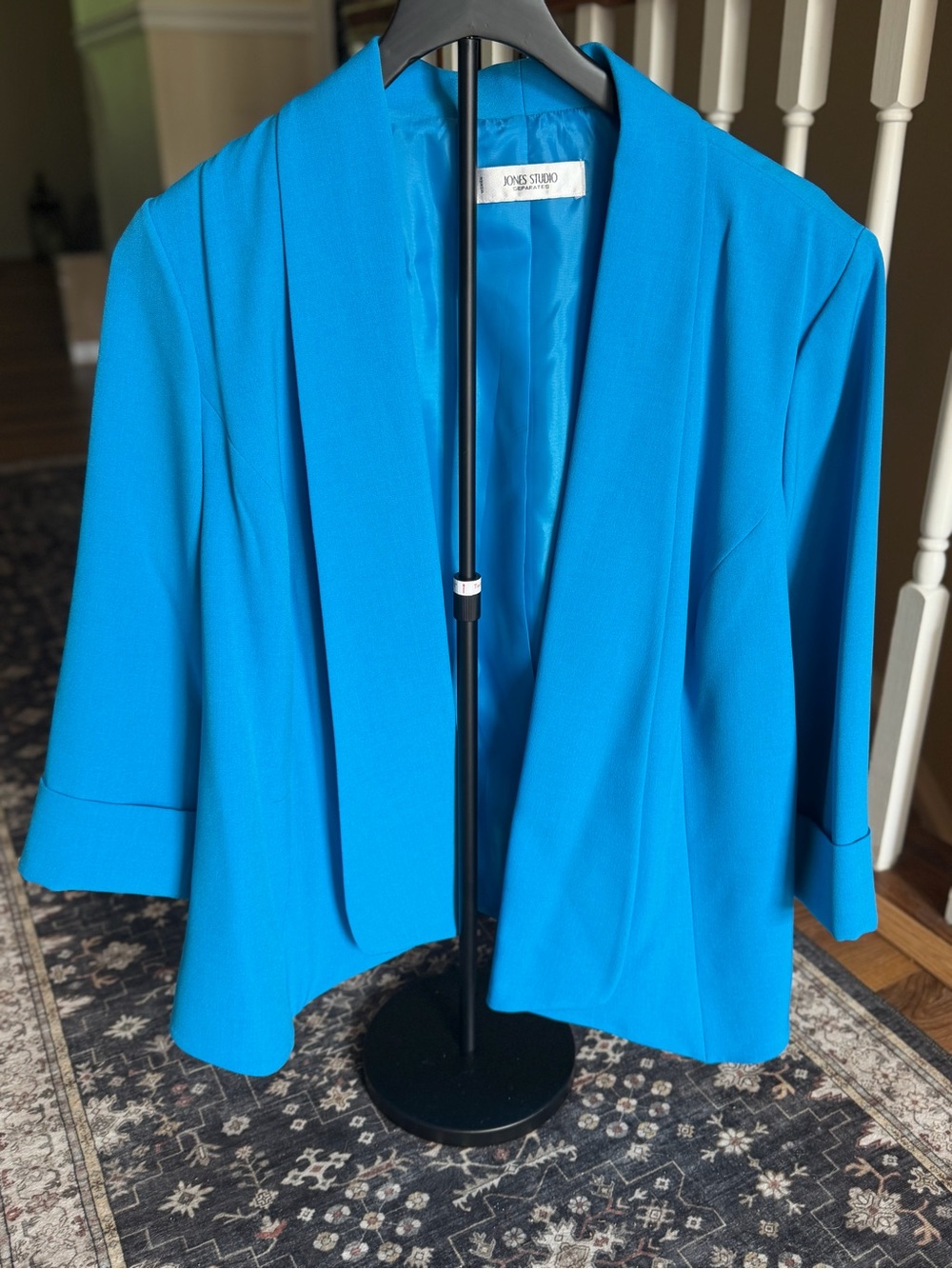 Jones Studio Vibrant Turquoise Open-Front Blazer